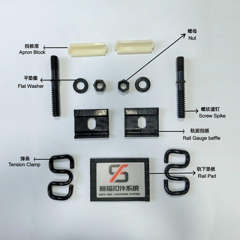 I型扣件系统零部件示意图